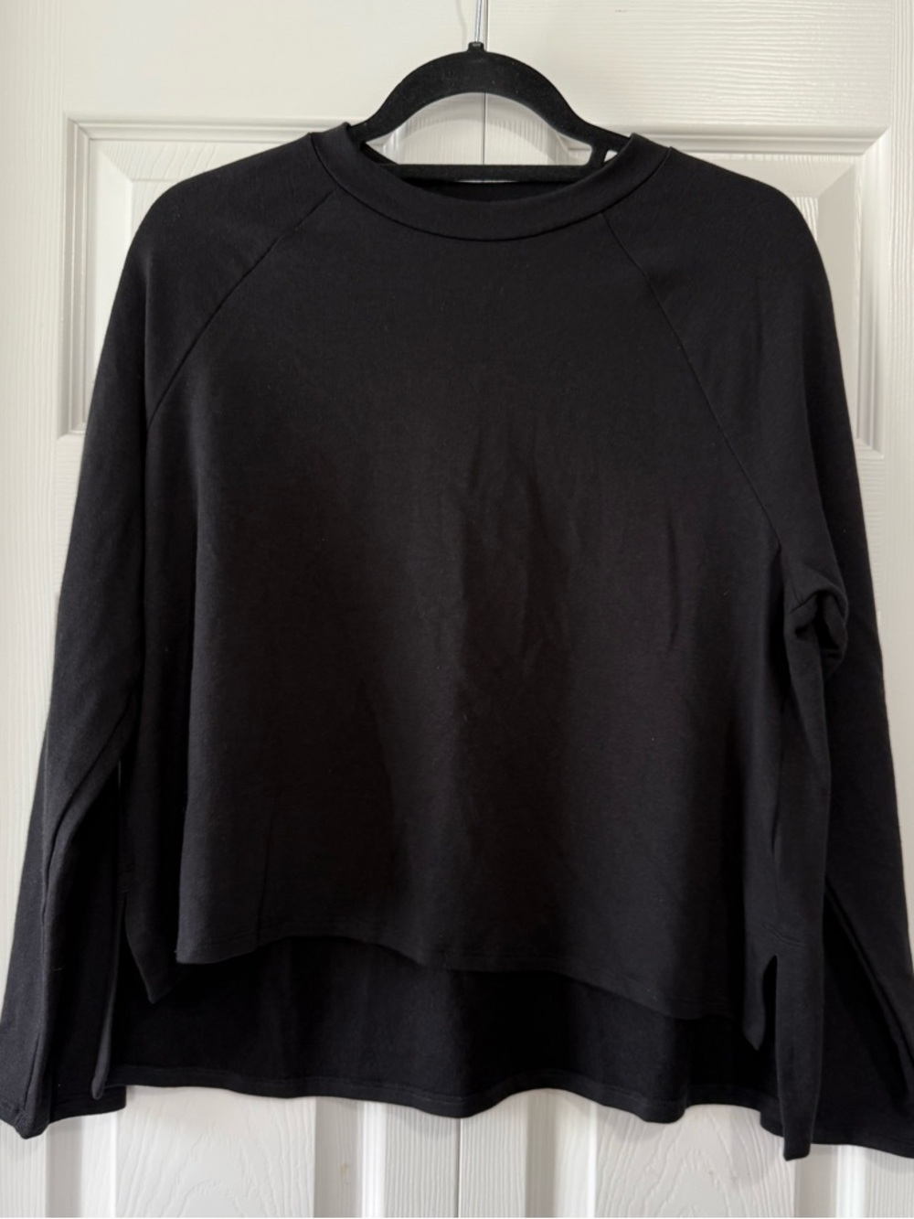 Eileen Fisher Black Crew Neck Top NWT Organic Cotton Lyocell Size Medium
